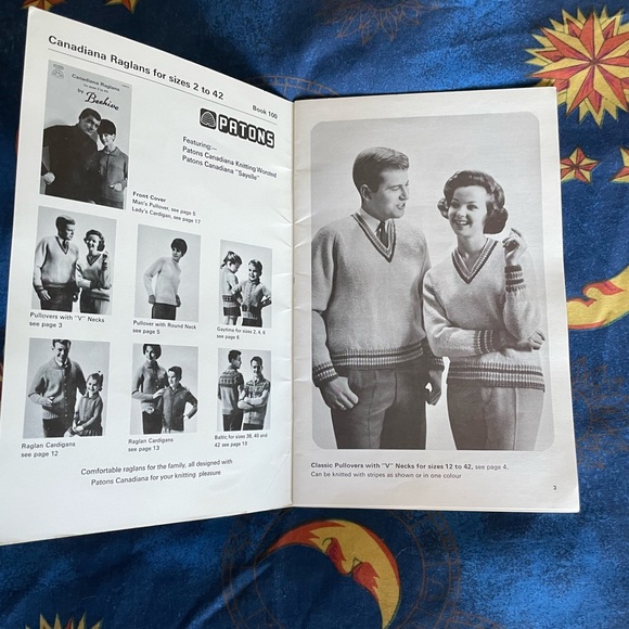 Beehive 60s Canadians Raglans knitting book - Picture 4 of 4